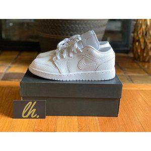 Size 4.5y Air Jordan 1 Low "Triple White"